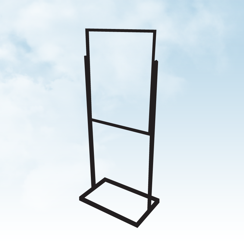 Top Loading Floor Stand Sign Frame